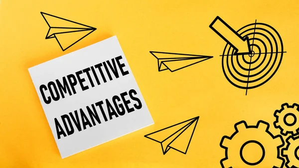 Competitive Advantages Shown Using Text — Zdjęcie stockowe