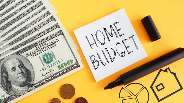 Home Budget Shown Using Text — стоковое фото