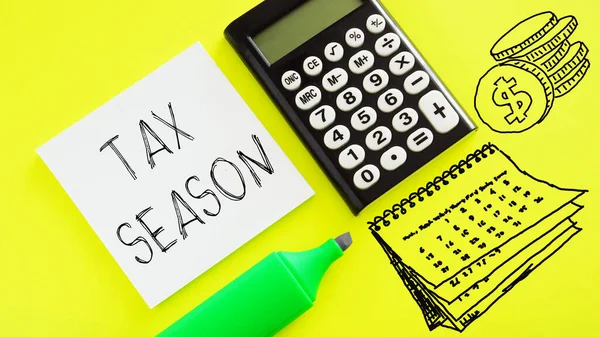 Tax Season Shown Using Text — Fotografia de Stock