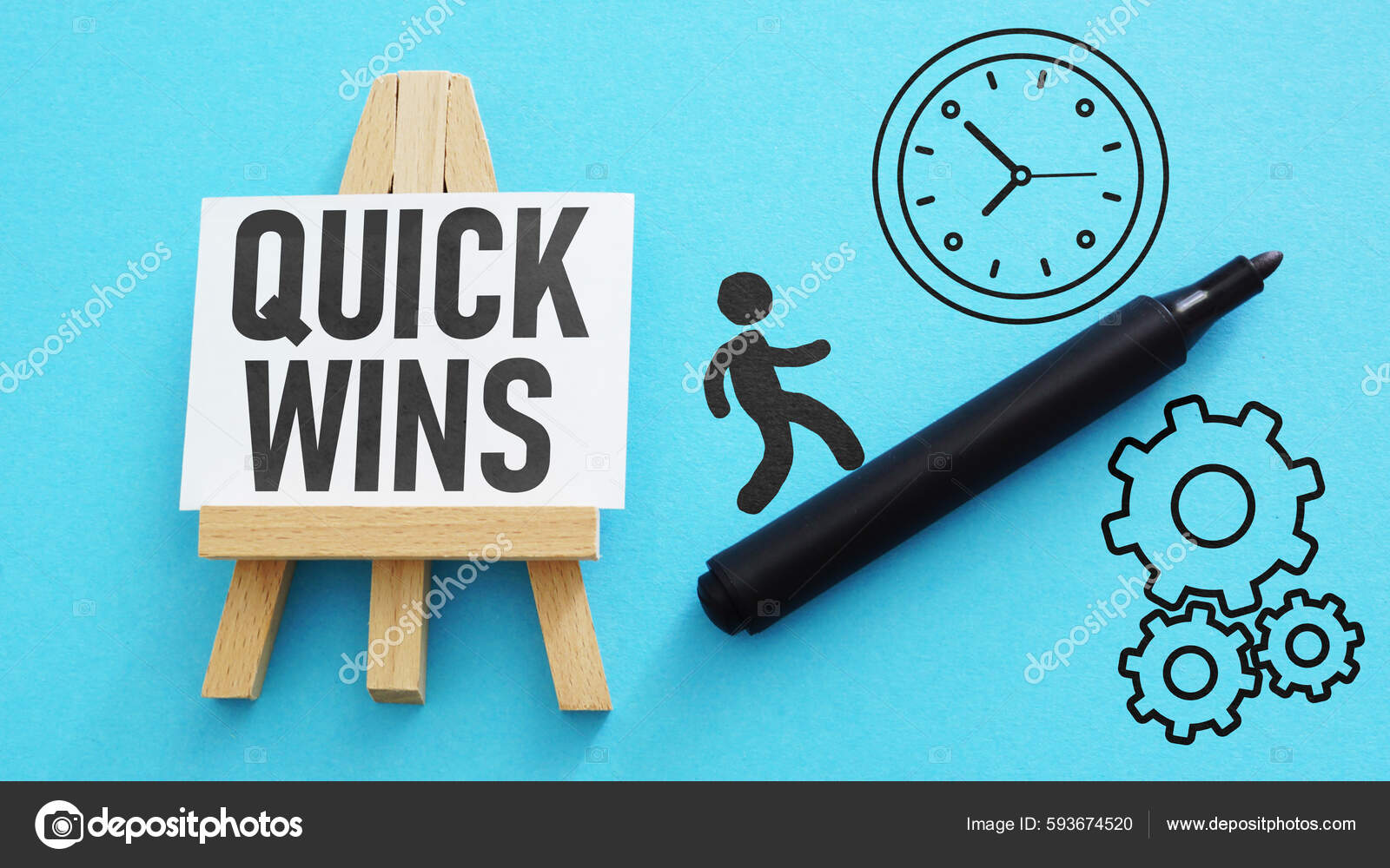 Quick Wins Shown Using Text Stock Photo by ©andrewde 593674520 Quick Wins Shown Using Text Stock Photo by ©andrewde 593674520