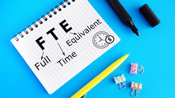Full Time Equivalent Fte Shown Using Text — Stock Photo, Image