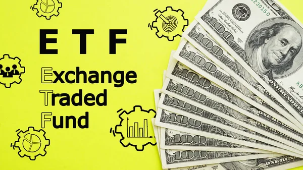 Exchange Traded Fund Etf Shown Using Text — Foto Stock