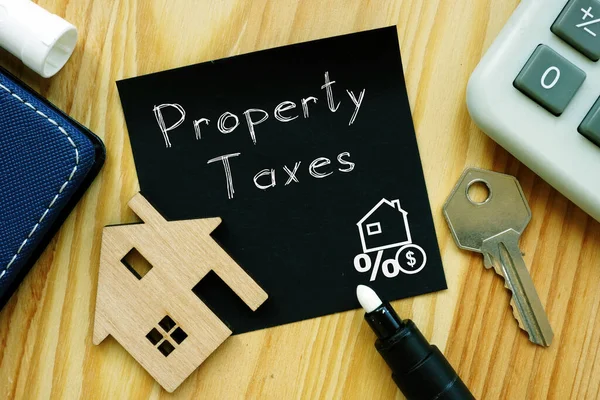 Property Taxes Shown Using Text — Stock Photo, Image