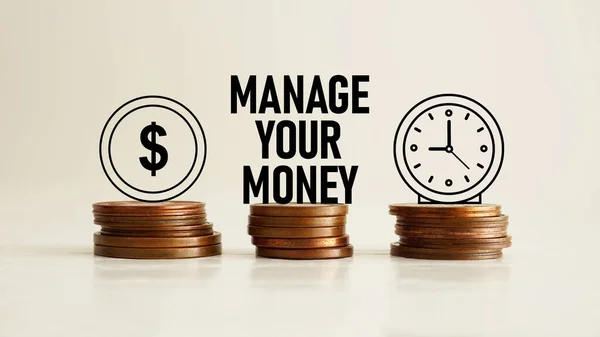 Manage Your Money Shown Using Text — Φωτογραφία Αρχείου