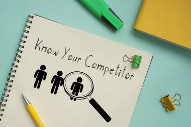 Know your competitor is shown using a text