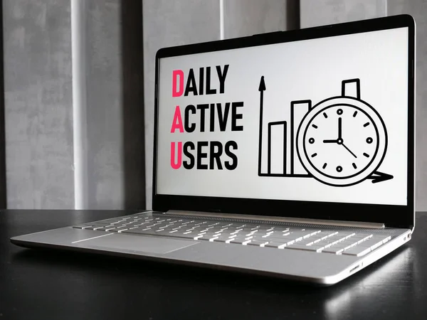 Daily Active Users Dau Shown Using Text — Foto Stock