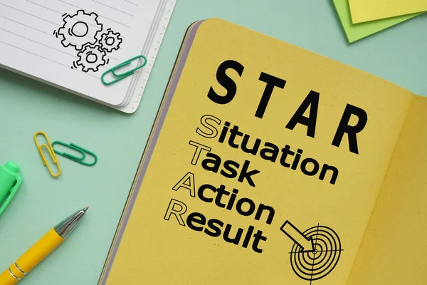 Situation Task Action Result Star Shown Using Text — Foto de Stock