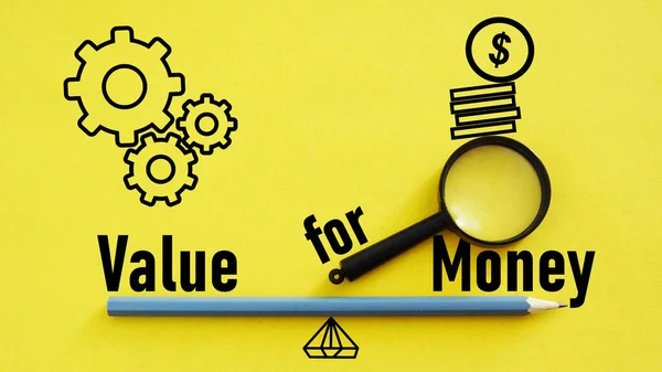 Value Money Shown Using Text — Foto Stock