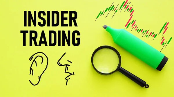 Insider Trading Shown Using Text — Foto Stock