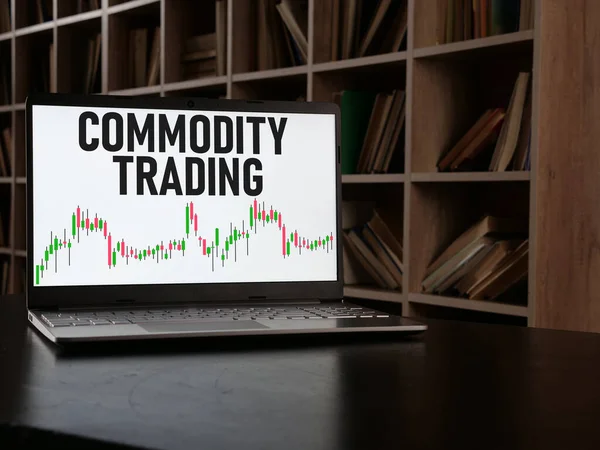 Commodity Trading Shown Using Text — Stockfoto