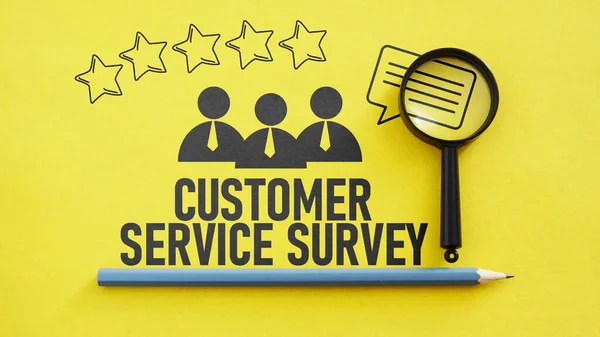 Customer Service Survey Shown Using Text — Foto Stock