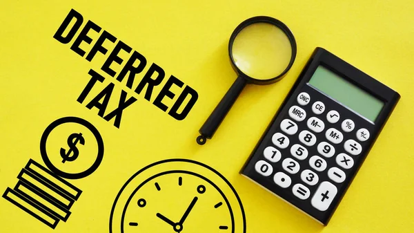 Deferred Tax Shown Using Text — Foto Stock