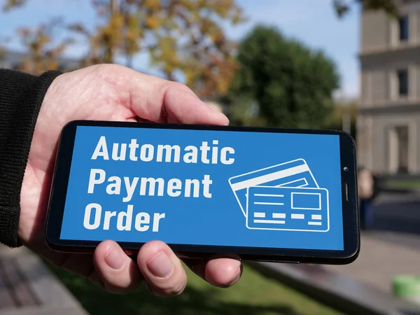 Automatic Payment Order Apo Shown Using Text — Foto Stock