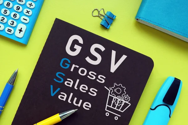 Валова Вартість Продажу Gsv Відображається Допомогою Тексту — стокове фото