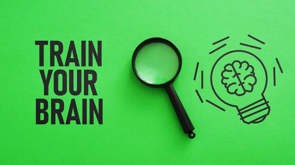 Train Your Brain Shown Using Text — Foto Stock