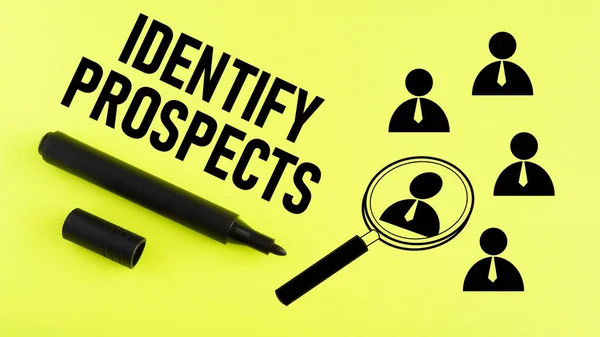 Identify Prospects Shown Using Text — Foto Stock