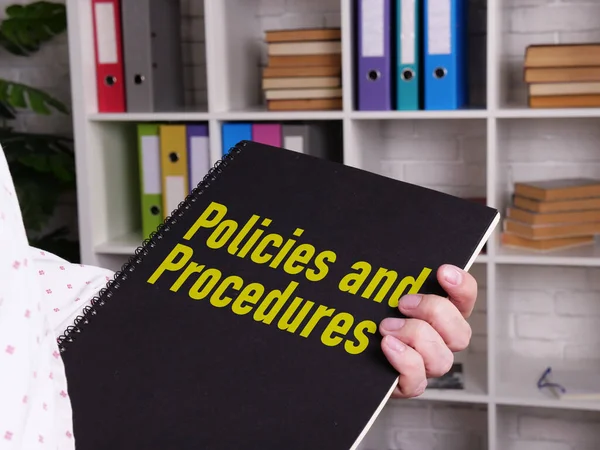 Policies and procedures are shown using a text