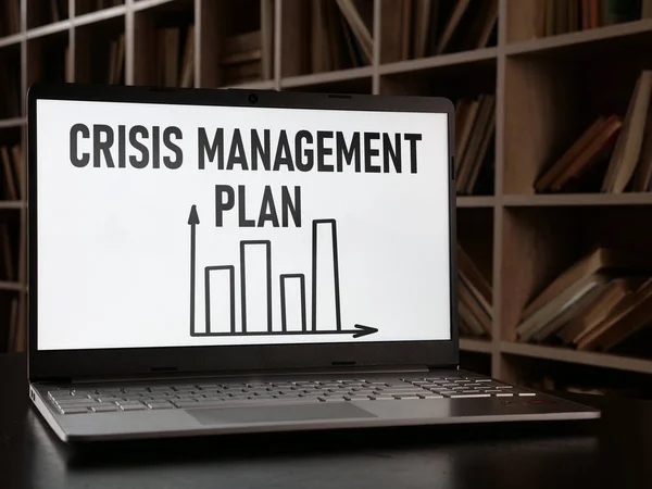 Crisis management plan is shown using a text