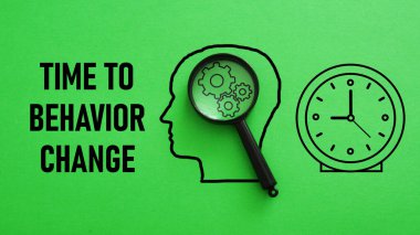 Time to behavior change is shown using a text