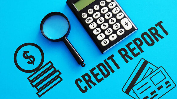 Credit report is shown using a text