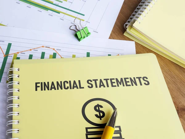 Financial Statements Shown Using Text — Fotografia de Stock
