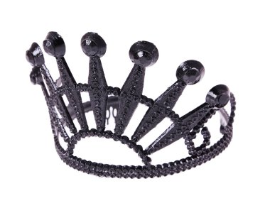 Black crown isolated on white clipart