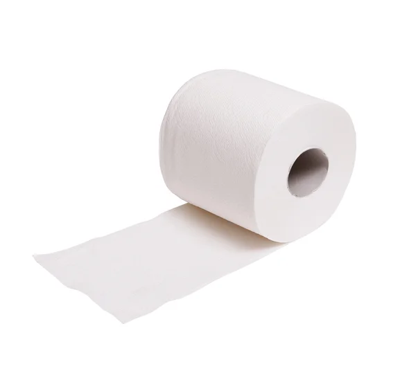 WC-papír elszigetelt fehér — Stock Fotó