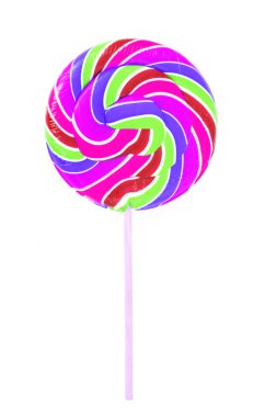 beyaz izole mor lolipop