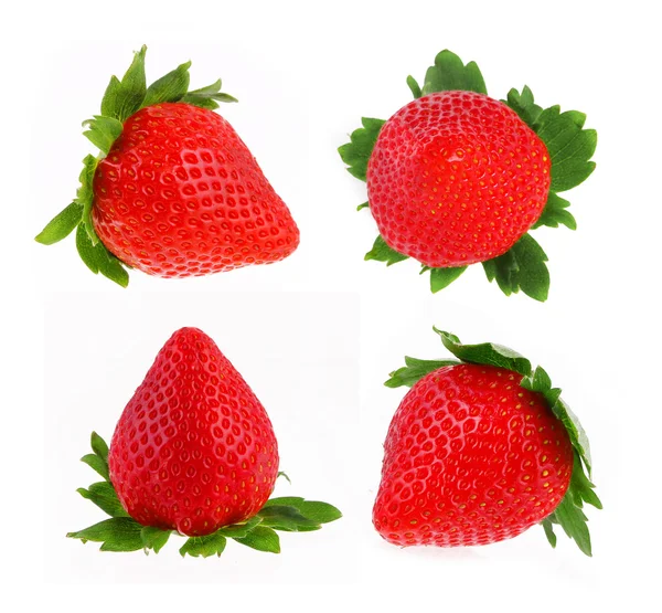 Strawberry set isolated on white — Stock Photo, Image