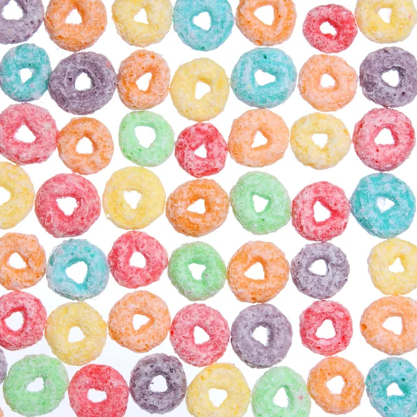Loops de cereais coloridos, textura — Fotografia de Stock
