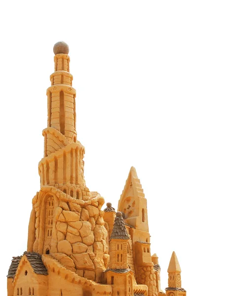 Sand Castle isolated on white background — Stock Photo, Image