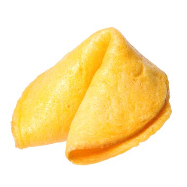 Fal kurabiyesi beyaz arkaplanda izole.