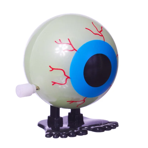 Eyeball toy with legs for Halloween isolated on white background. — Stock Photo, Image