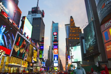 animasyonlu led işaretleri, manhattan, new York'taki Times Meydanı. ABD,