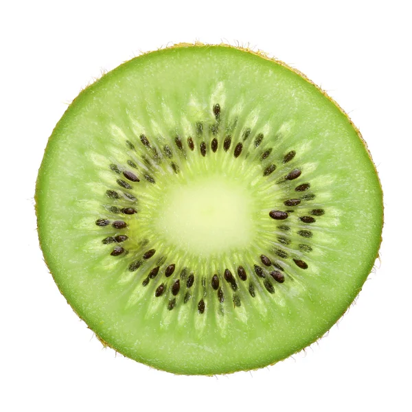 Scheibe Kiwi-Frucht isoliert auf weißem Hintergrund — Stockfoto