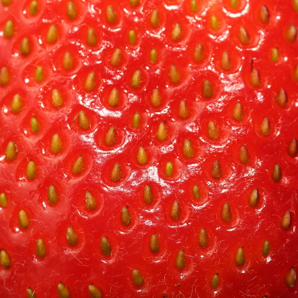 Texture di fragole. Sfondo di bacche. Macro — Foto Stock