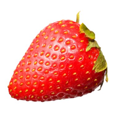 Çilek beyazda izole edilmiş