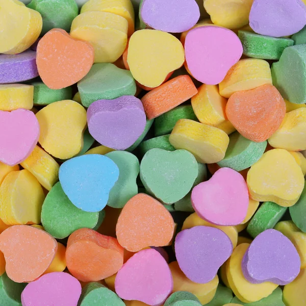 Cuori colorati sfondo. Dolcezza Candy. San Valentino — Foto Stock