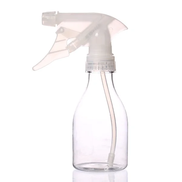 Empty Clear Spray Bottle, isolated on white background — Stock Photo, Image