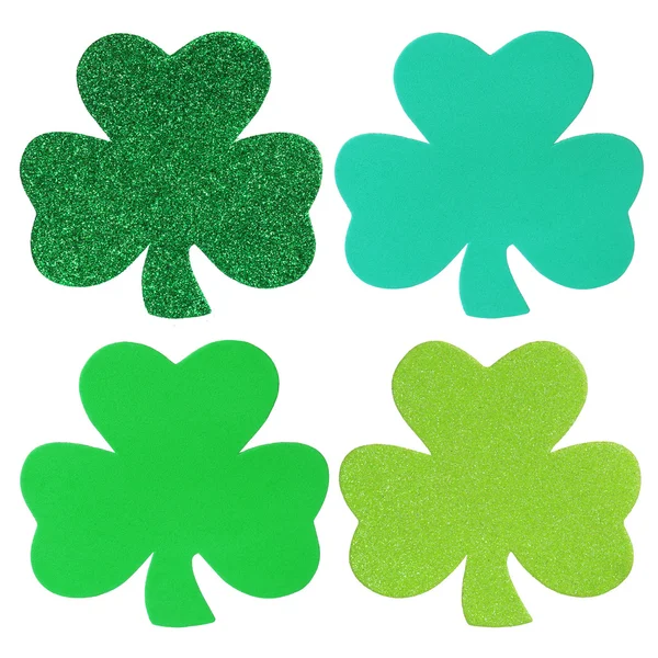 Shamrock Clover Collection isolated on white. St. Patrick's Day. — Stock Photo, Image