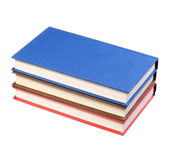 Novos livros coloridos isolados em branco — Fotografia de Stock