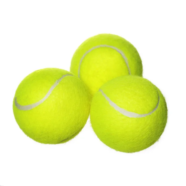 Tennisballen geïsoleerd op een witte achtergrond. Closeup — Stockfoto