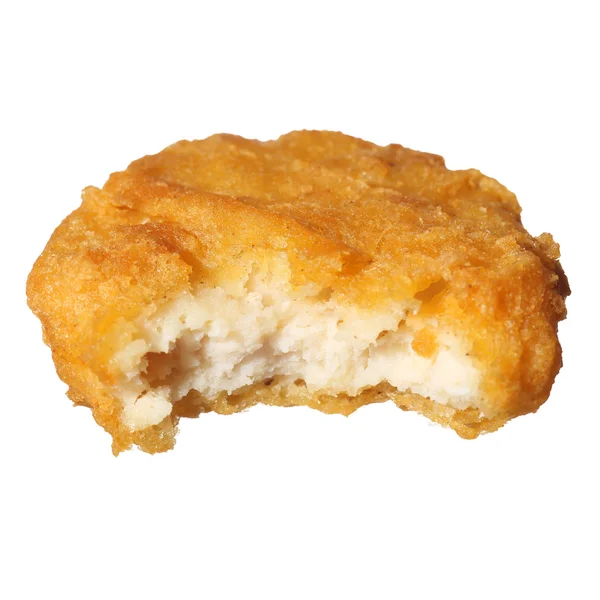 Chicken Nugget isoliert auf weiß. Makro — Stockfoto
