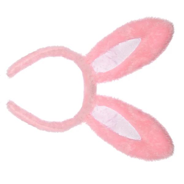 Ροζ Πάσχα λαγουδάκι αυτιά που απομονώνονται σε λευκό φόντο — Φωτογραφία Αρχείου