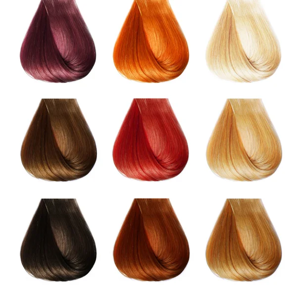 Paleta para el cabello. Conjunto de colores. Tintes — Foto de Stock