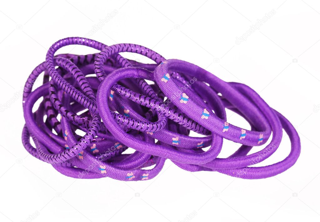 Purple Hair Bands Isolated Stock Photo C Guzel 45252899