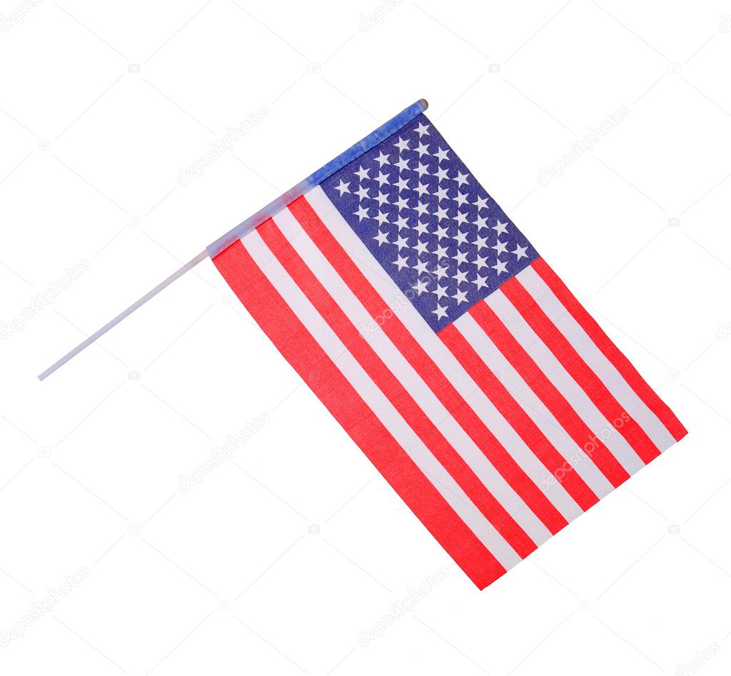 American Flag isolated on white