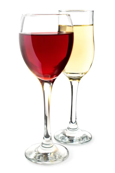 Vino rosso e bianco — Foto Stock