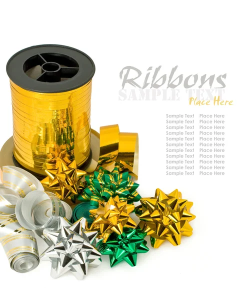 Ribbons and bows for gift — Stock Photo, Image