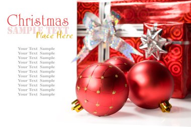 Christmas balls and gifts